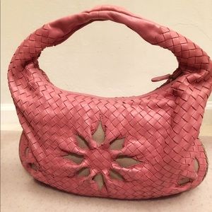 Bottega Veneta Intrecciato Flower Satchel Handbag